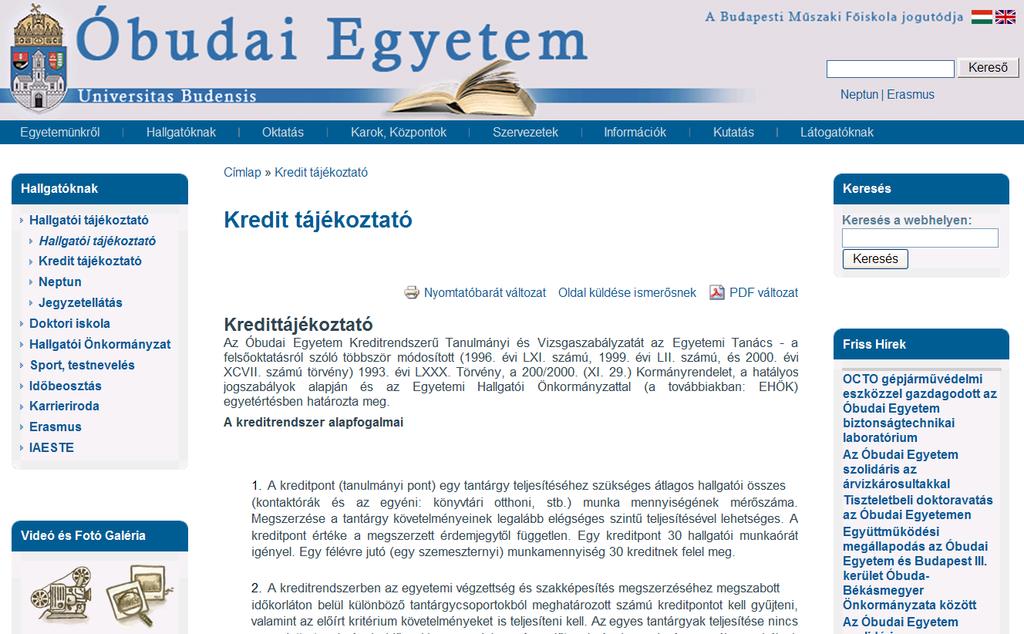 Követelmények: