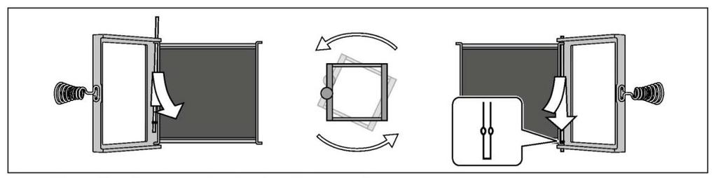 3.3. A kályhaajtó nyitási irányának megváltoztatása A kályhaajtó mindkét oldali nyitásra beállítható. Lásd 12. ábra. 12. ábra: A kályhaajtó nyitási irányának megváltoztatása 3.4. Kiegészítők A.