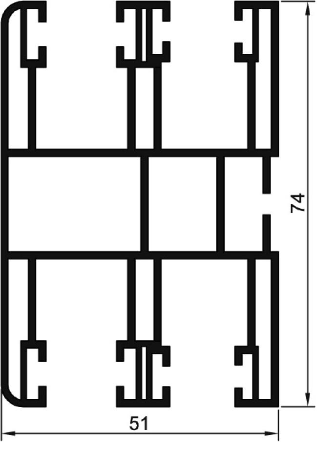 méter 6 m 28 MÛANYAG H VEZETÔSÍN 48 70 MM 4022 Fehér (RAL 9016) méter 6 m FO4022AT