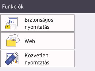 Ha az Active Directory -hitelesítés vagy LDAP-hitelesítés engedélyezett, a készülék vezérlőpultja zárolt állapotban van. A rendelkezésre álló funkciók köre a modelltől függően változik. 2.