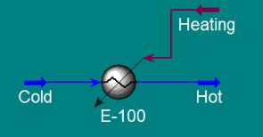 Hőmérséklet szabályozás Komponens: víz Modell: SRK 100 kg/h, 20 C, 150 kpa. x_víz=1 Heater Nyomásesés: 50 kpa Energiaáram!