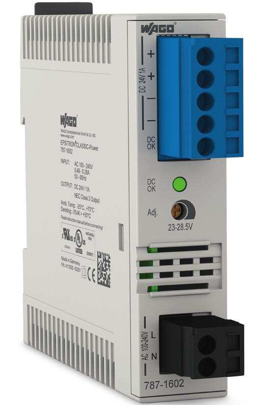 EPSITR CLASSIC Power Integrált TopBoost (787-16xx 120 W) DC OK visszajelzés/kontaktus Több mint 93%-os hatásfok Környezeti működési hőmérséklet: 25 +70 C