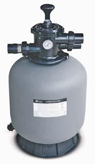 For domestic pools, max operation pressure 2,0 bar, max temperature 40 C, suggested size of media 0,5 1,2 mm.