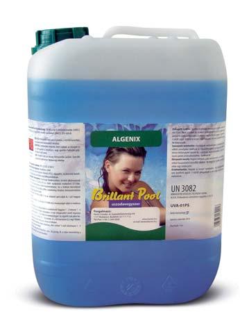 Algenix: Biocidal water treatment, prevents and kills the algae for private pools. Algenix Top: Biocid vízkezelô, emelt hatásfokú algásodásgátló és algaölô hatású.