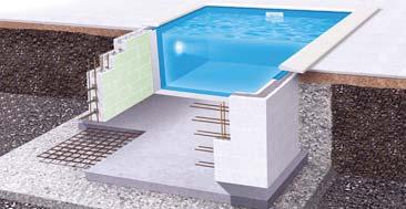 The CellPool poolsets contain the CellPool blocks in the required number, the liner profils for fixing, geotextillie and the pool liner in prefabricated sizes in 0,6 or 0,8mm thickness.