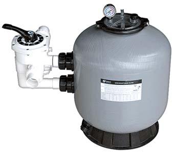 Bobbin-wound fiberglass reinforced polipropilen tank, equipped with six-position valve and ABS laterals.