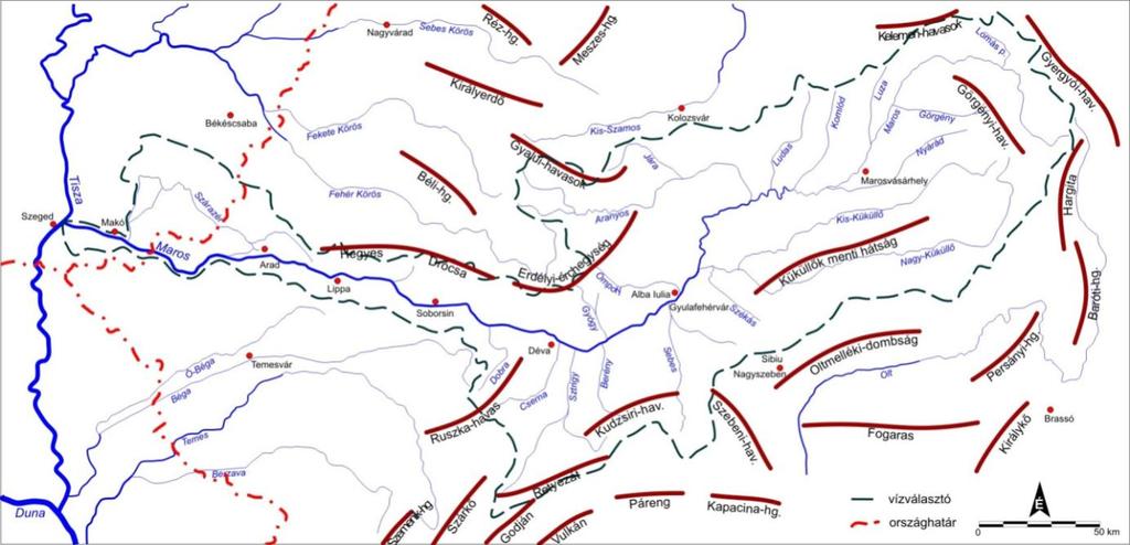 3. Vizsgálati terület A kutatás során a hosszabb távú változások vizsgálata a teljes síksági szakaszra megtörtént, így bemutatásra kerül a Maros vízgyűjtőjének általános jellemzői, valamint a síksági