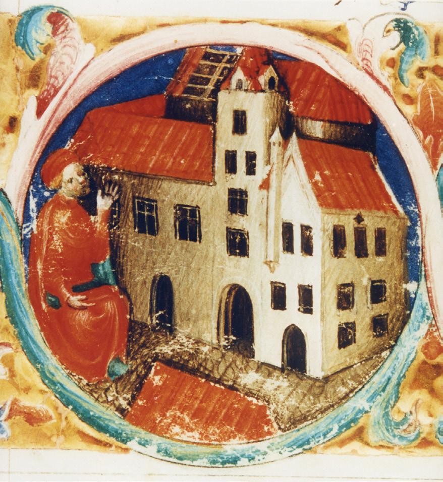 kép) a palotáról és a Dóm térről, annak középkori beépítettségéről is tájékoztatnak.