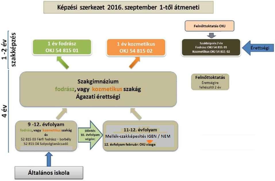 Képzéseink a 2018/19-es tanévben Új koncepció,