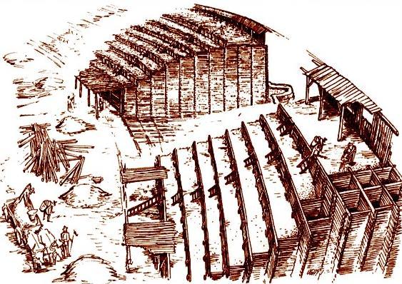 : sánc építése a római falak belső oldalán (5-6 m magas, 15-20 m talpszélességű, kazettás-favázas konstrukció); a római falak felett fa ácsolat, északi kaput befalazzák 1034-1074: több német támadás