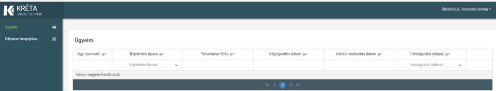 4. További elérhető funkciók bemutatása A KRÉTA Klebelsberg Képzési Ösztöndíj Program (KKÖP) moduljában a Pályázók az alábbi