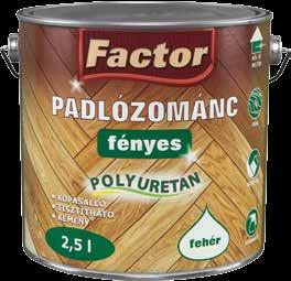 FACTOR padlózománc 0,75 l, 2,5 l zkopásálló zbútorokra