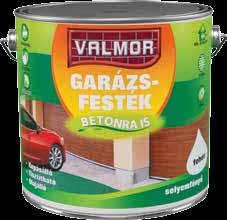 VALMOR garázsfesték zzkopásálló zztisztítható zzsós hólé álló 0,75 l, 2,5 l, 5 l, 20 l SELYEMFÉNYŰ KÜL- ÉS BELTÉRI FÁRA FÉMRE FALRA ECSETTEL HENGERREL zzfehér