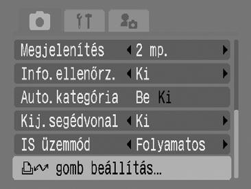 110 Beállítás hozzárendelése a Nyomtatás/ megosztás gombhoz Használható felvételi üzemmódok 218. old. A fényképezés közben gyakran használt funkciót a gombhoz rendelheti.