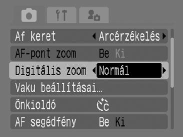 59 Biztonsági zoom terület Ez a fényképezőgép Biztonsági zoom funkcióval rendelkezik, amely bármilyen rögzített képpontszámmal az optikai zoomról anélkül vált digitális zoomra, hogy leállna.