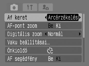 87 Váltás a élességállítási módok között Használható felvételi üzemmódok 218. old. Az Af keret azt a területet mutatja, amelyre a fényképezőgép fókuszál.