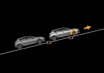 képernyőjére. A képen egy méretezett nyomvonal segíti a távolság megítélését tolatás közben. 3. Fejlett parkolássegítő (APA).