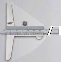 Mélységmérő tolómérők akasztóval és akasztó nélkül egy darabból készült, nyitott tolóka lépcsős mérőlécvég 501408.