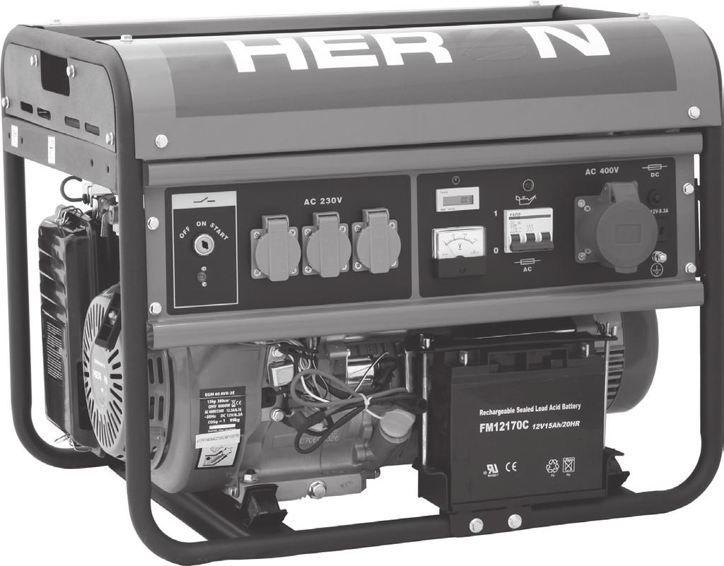EGM 60 AVR-3E (8896114) Generátor elektrického proudu / Generátor elektrického prúdu / Elektromos áramot fejlesztő generátor / Původní návod