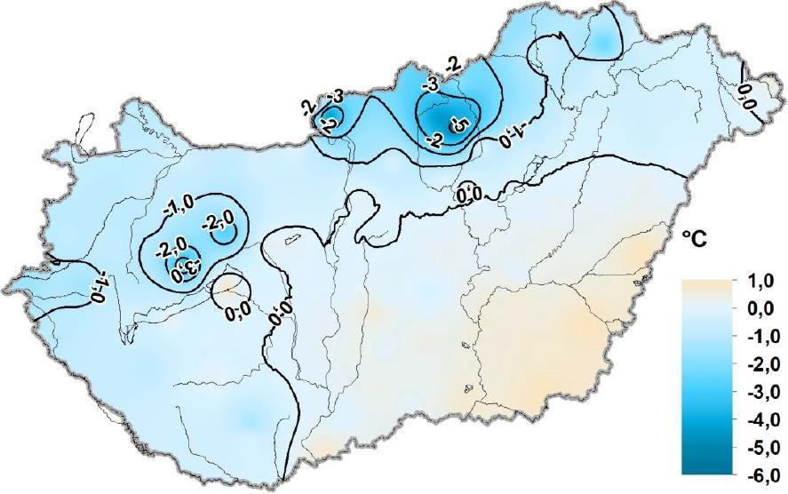 LÉGHŐMÉRSÉKLET TÉRKÉPEK 41 218. február 56. ábra: A 218.