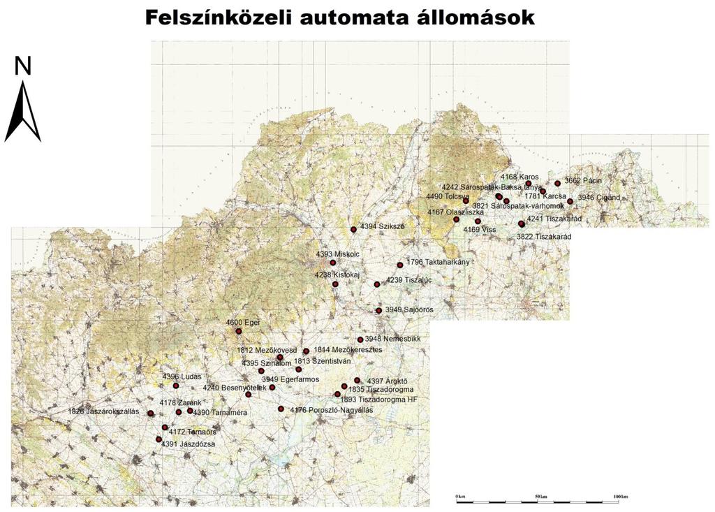 FELSZÍNKÖZELI TÁVJELZŐ ÁLLOMÁSOK ADATSORAI 11.