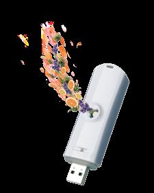 illóolaj párologtató USB csatlakozóval GYVH30 Aromaterápia: bármilyen illóolajjal használható Fényterápia: hangulatunktól függően váltakozó színek vagy egy szín kiválasztása Ezüst ionokkal a