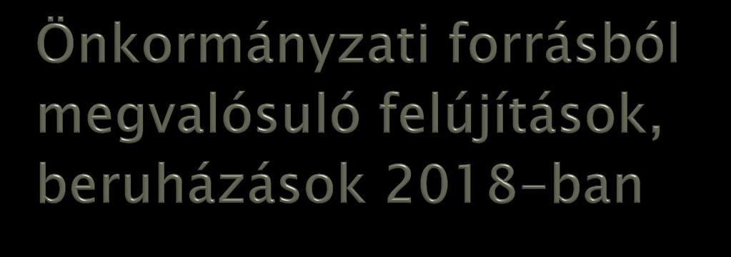 Parádóhuta Széchenyi út vízelvezetésének felújítása Parádóhuta harangláb buszmegálló kialakítása Parád, Gyopár buszmegálló felújítása Kossuth Lajos