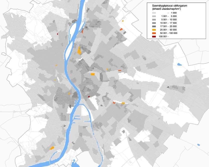 Napi forgalom, teljesítmény: utazásszám: ~800e utazás/nap