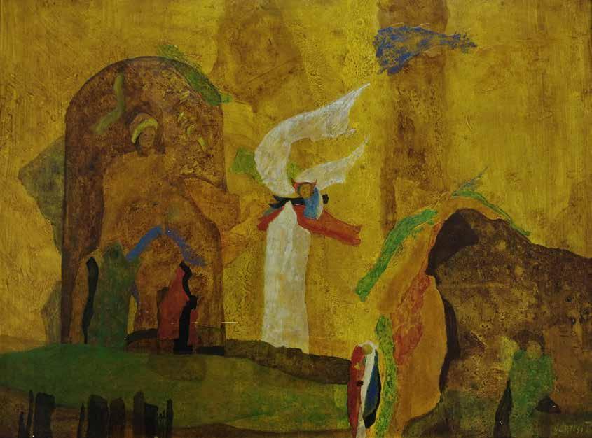 tétel VÉRTESI PÉTER (1938- ) Az angyal jövetele 60x81 cm