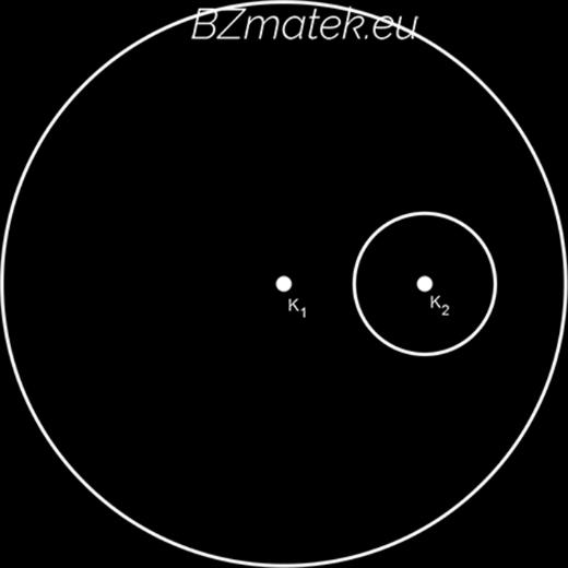 Negyedik eset: r 1 r 2 = d (K 1 ; K 2 ) a kisebb kör belülről érinti a nagyobbat Ötödik eset: r 1 r 2