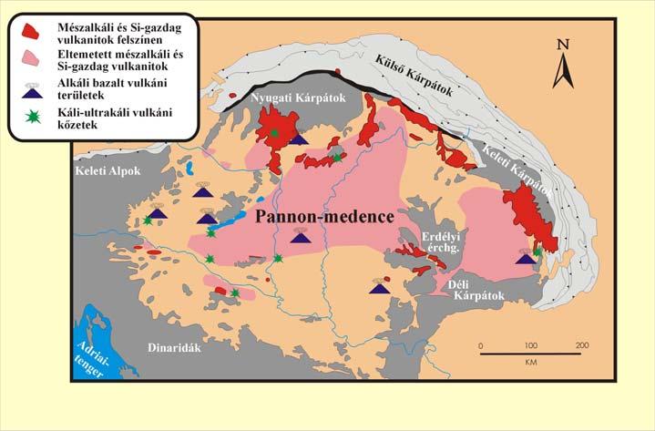 Magmás kőzetek dia - 83 /113 Vulkanizmus a Kárpát-medencében