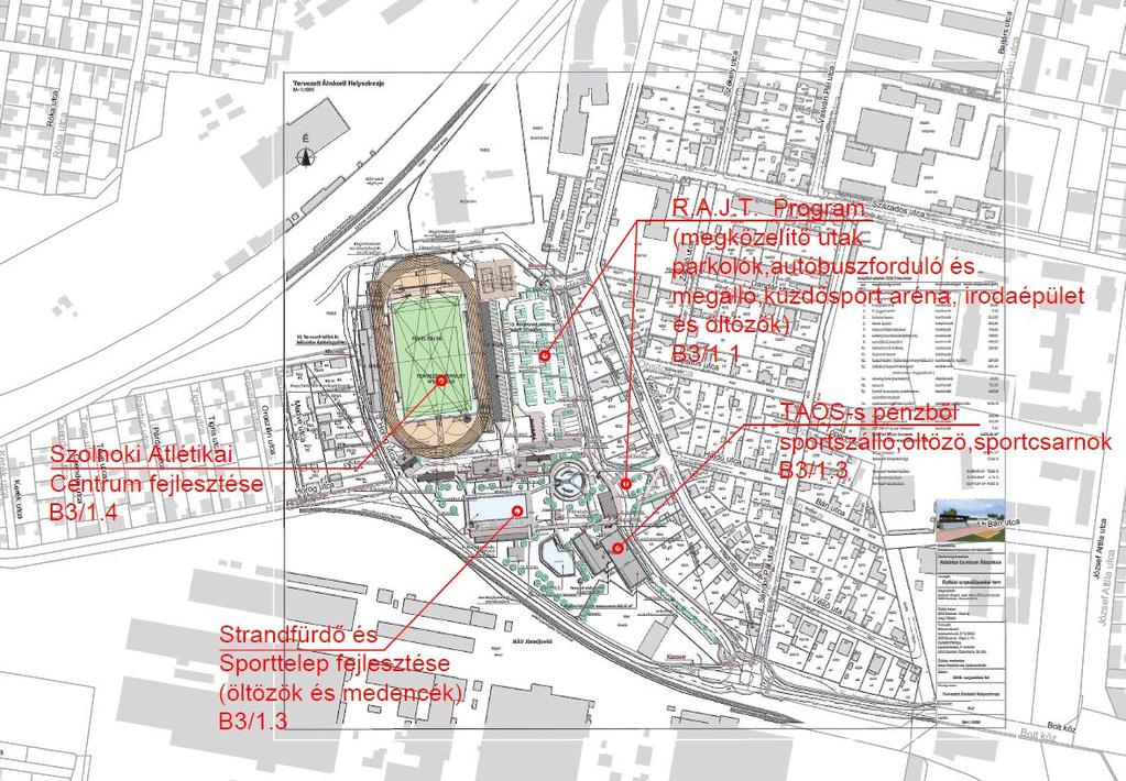 fejlesztése 4 Szolnoki Atlétikai Centrum fejlesztése 20