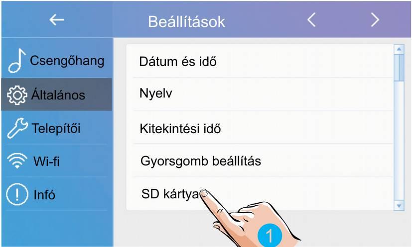 6.2.5. SD kártya A monitor rendelkezik mikrosd kártya foglalattal, ezen keresztül másolhatja a tárolt képeket vagy frissítheti a készülék szoftverét. 1.