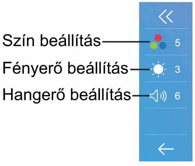 5. Kommunikáció közben érintse meg az 5-ös kézzel jelölt