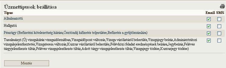 Az e-mailes szolgáltatás alapvető feltétele, hogy a Saját adatok / Email címek felületen adjuk meg azt a hivatalos típusú elektronikus levelezési címet, ahova az üzeneteket szeretnénk megkapni.