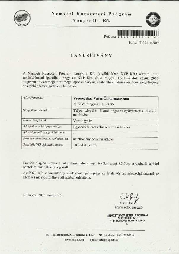 A térkép az állami alapadatok felhasználásával készült, csak településrendezési célokra használható.