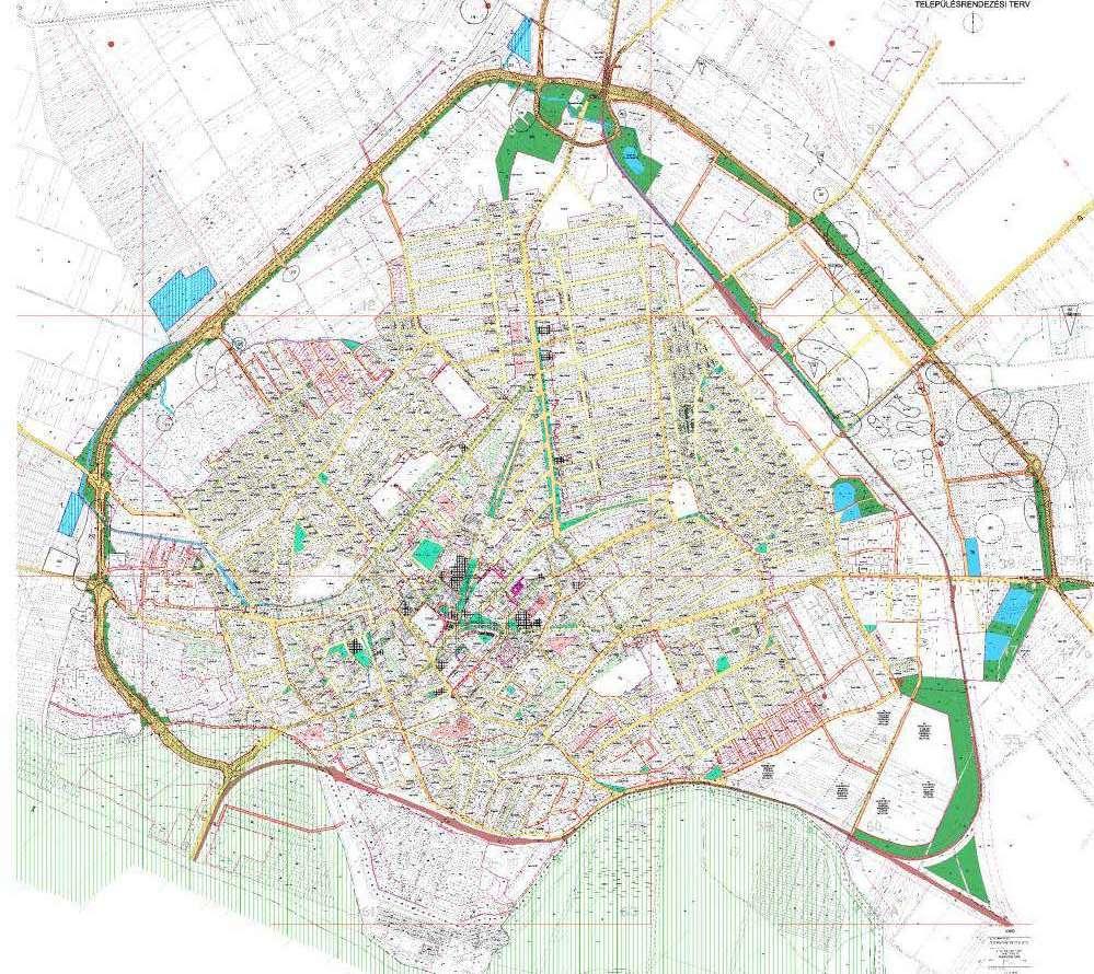 60 1-12. ábra: Makó Város Belterületi Szabályozási Terve A településrendezési terveket a TTT Városépítő Bt. (Szeged) tervezői készítették.