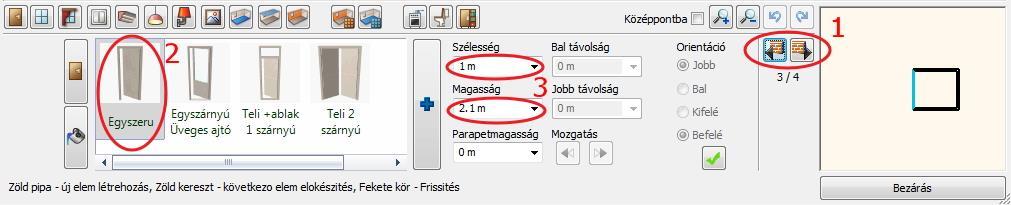 10 3. Lecke: Fürdőszoba tervezés - Burkolás 1. Fal kereső 2. Eszköztár 3. Típus 4. Anyag módosítás 5. Kedvencek 6. Egyéb 7. Beállítások 8.