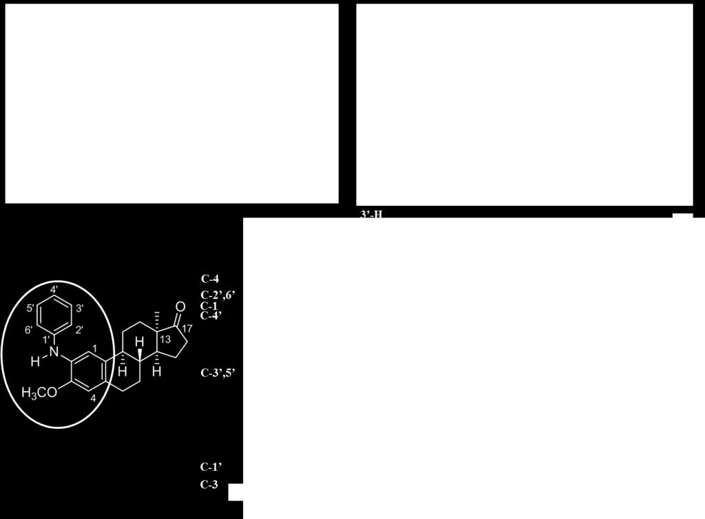 A 2-es pozícióban kapcsolt regioizomerek (126, 157) 1 H-NMR spektrumain megfigyelhető, hogy a 6-CH 2 csoport protonjai egy átfedő multiplettként jelennek meg 3 ppm
