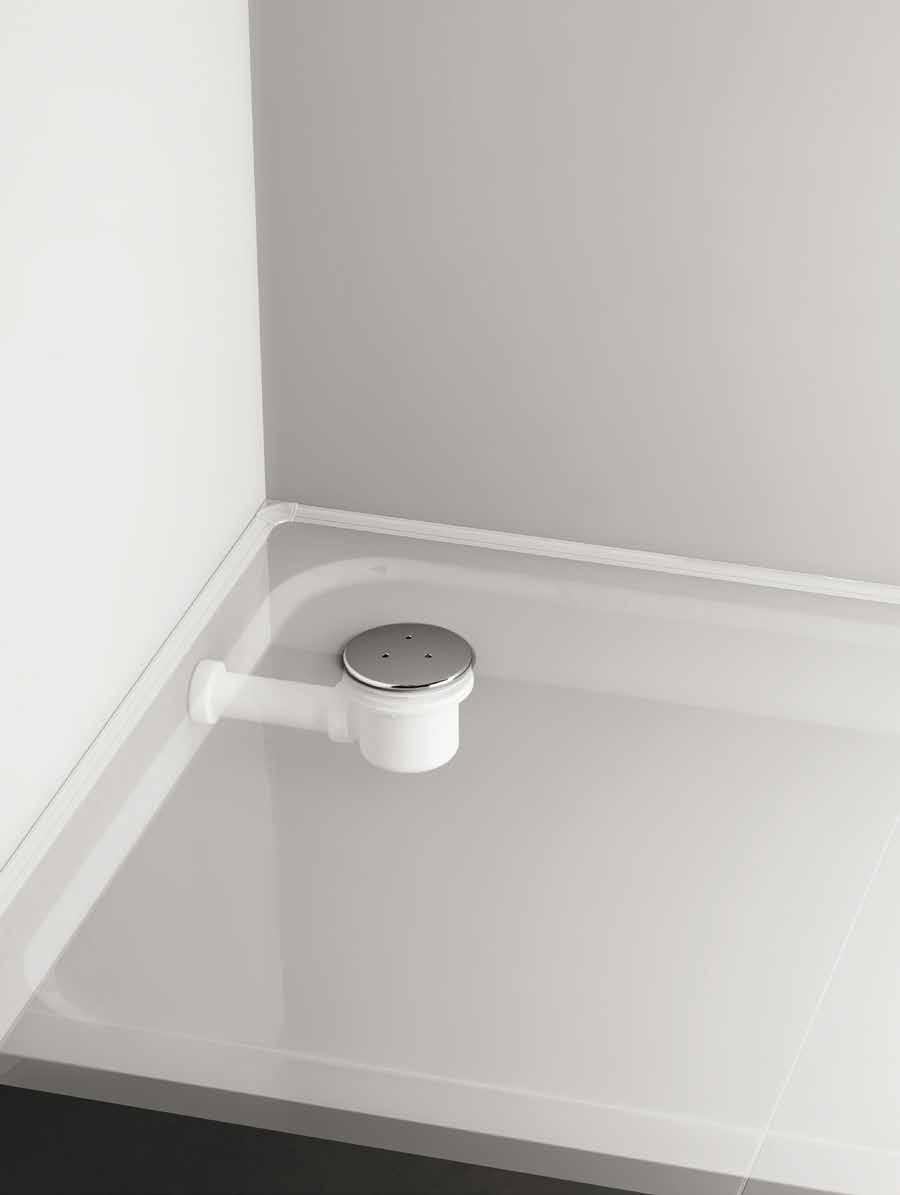 Kiegészítők zuhanytálcákhoz Zuhanytálca szifonok Nagy áteresztőképesség Mindegyik RAVAK szifon átmérője 90 mm, mely magas, percenként 30 liter vízátfolyást tesz lehetővé.