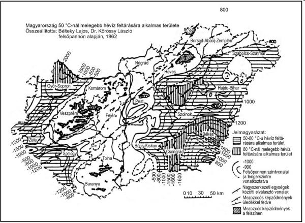 Geotermikus energia A magyarországi átlagos geotermikus rádiens 5-7