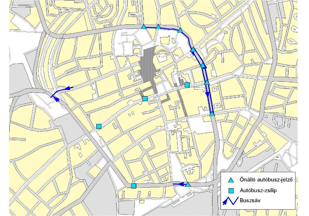 Megközelíthetőségi szabályozás és parkolás menedzsment vizsgálata Debrecen belvárosában 39 A tömegközlekedés előnyben részesítése a belvárosban 3.5.