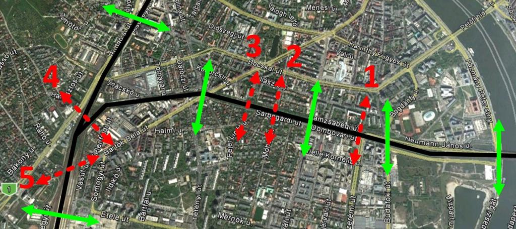 Javaslat különszintű gyalogos-kerékpáros átjárók létesítésére a Kelenföld