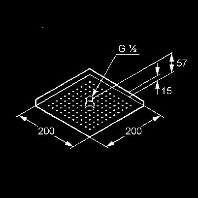 KLUDI A-QA KLUDI A-QA fejzuhany NA 15 250 x 250 mm gömbcsuklós fejzuhany gyors vízkő-eltávolító rendszerrel csatlakozó G 1/2 névleges vízmennyiség: 9 l/perc, 3 bar zuhanykar nélkül zajossági osztály: