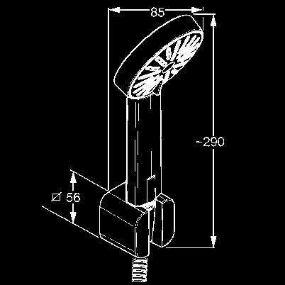 vízmennyiség 9,0 l/perc 3 bar Eco KLUDI SIRENAFLEX gégecső G 1/2 x G 1/2 x 1250 mm fali kézizuhany-tartó kúpos anyával csavarral és tiplivel zajossági osztály: I KLUDI A-QA b zuhanyszett kádhoz KLUDI