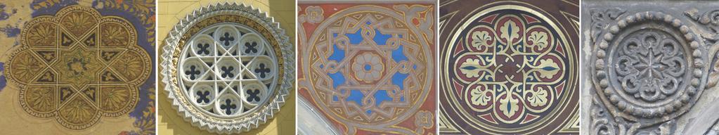 Rozetta motívum: a) Korán-miniatúra, Istanbul, Török-Iszlám Művészeti Múzeum; b) A fóti