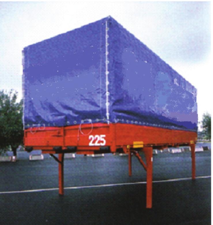Gázpalackok szállítására szolgáló rekeszeket szállító egyes járműveknél is megfogószerkezetet használnak a rekeszeknek a rakodófelülethez történő rögzítésére. 17.