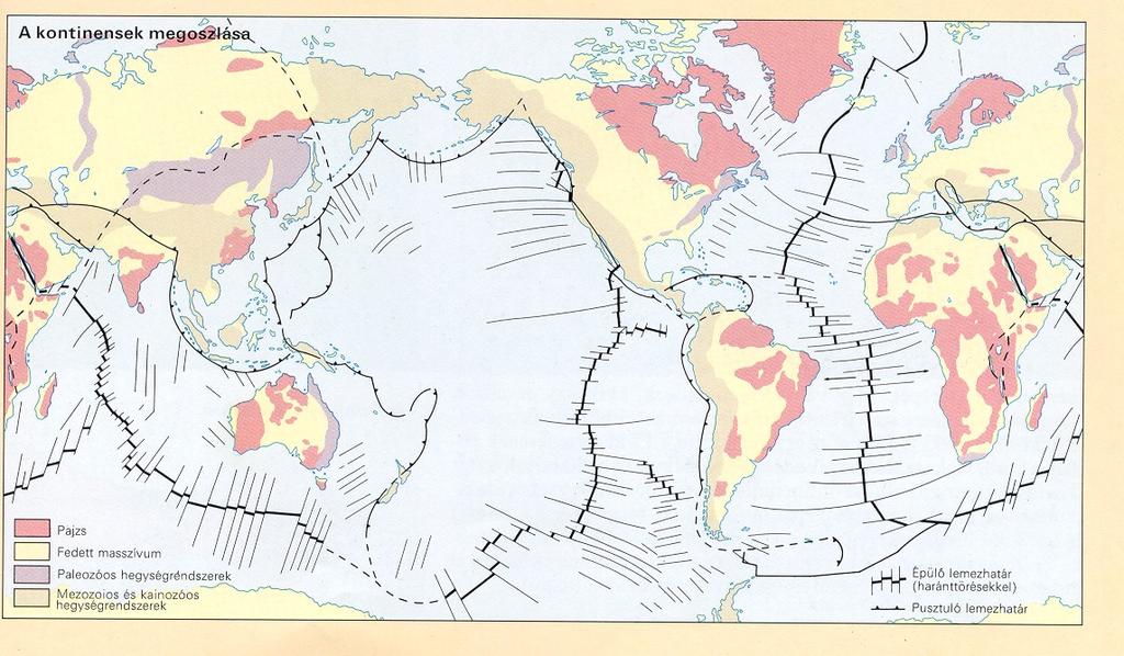 A Föld kőzet (litoszféra)-lemezei Eurázsiai Észak-amerikai Juan de Fuca Fülöp Indoausztráliai Hellén