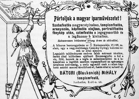 BLAŠKOVIĆ Reklamni plakat Mihálya Bátorija (Blaškovića) berto, kojemu je pomagao pri oslikavanju crkava u Poprádu i Leipzigu.