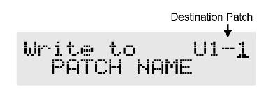 Patch-ek másolása Egy Preset, vagy egy User Patch-et át is másolhat egy másik User Patch-be. 1. Válassza ki a másolási forrás Patch-et (lásd, Hogyan válthatjuk a Patch-eket ; 14. o.) 1.